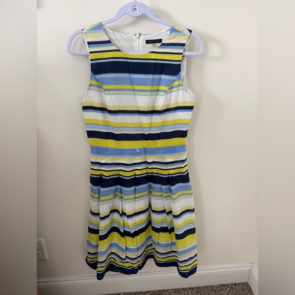 Tommy Hilfiger Blue and Yellow Striped Top